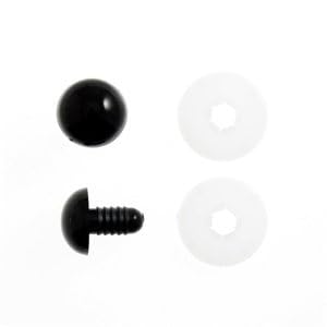 Trimits Toy/Craft Safety Solid Black Eyes: 6mm - 10 Per Pack