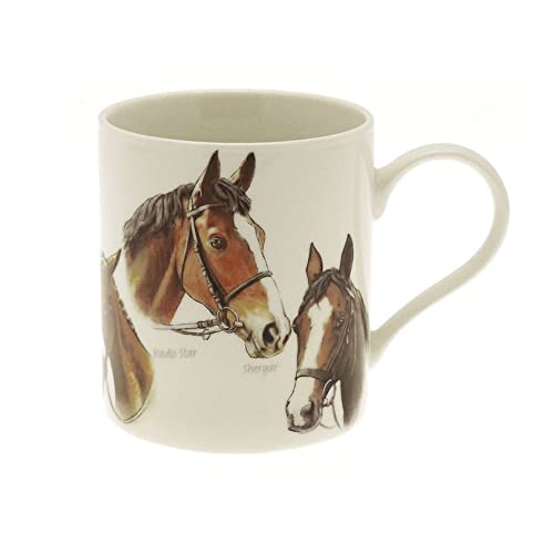 Leonardo Classic Race Horses Fine China Mug in Gift Box, Red