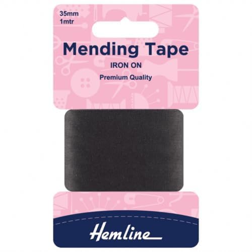 Hemline Iron On Mending Repair Tape - Black