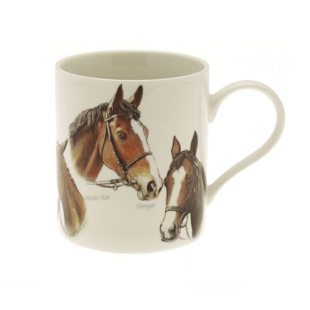 Leonardo Classic Race Horses Fine China Mug in Gift Box, Red
