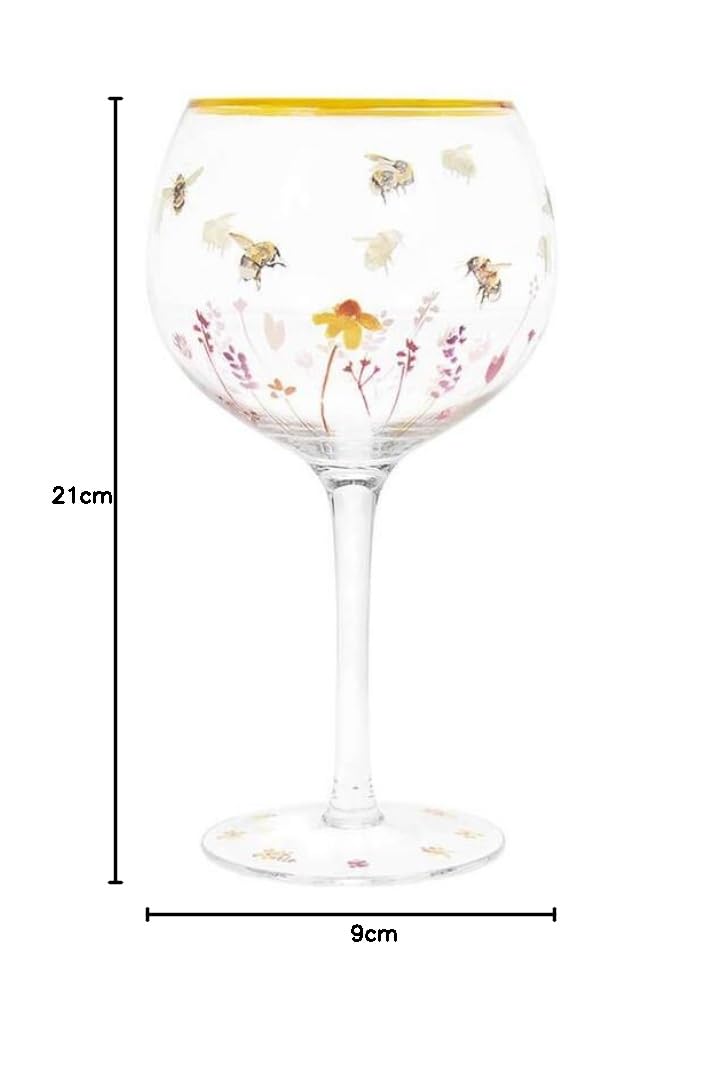 Leonardo Collection Gin Glass Busy Bees, 21 cm, Colour: Transparent (Clear)