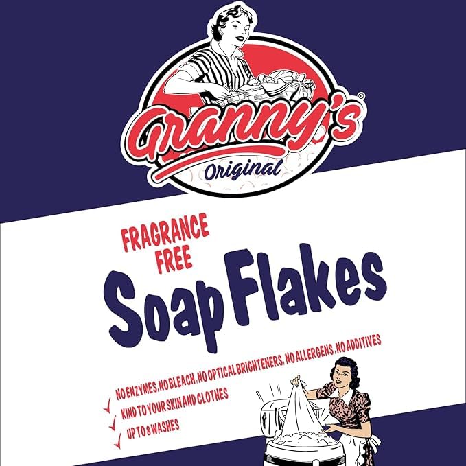 Granny's Original Vegan Soap Flakes, Fragrance Free, Pack of 3