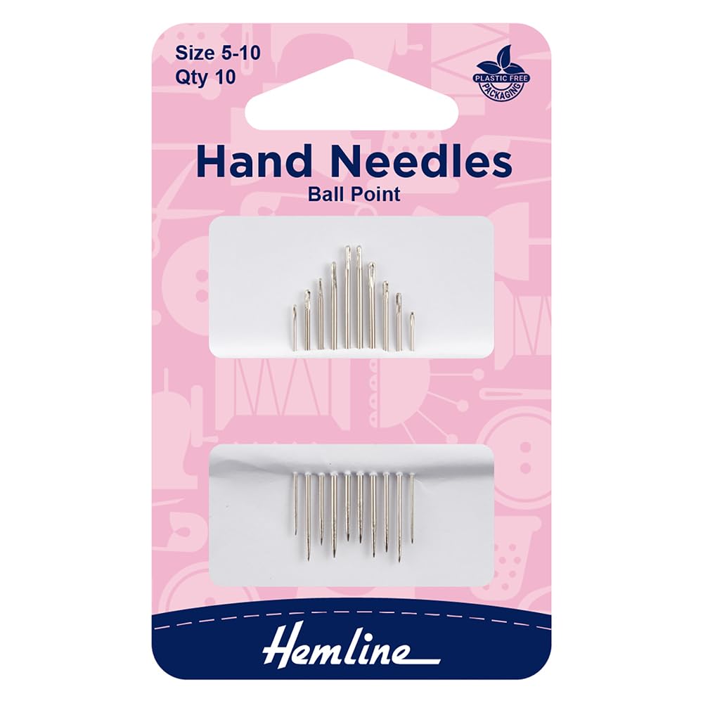 Ballpoint Hand Sewing Needles Assorted Sizes 5-10
