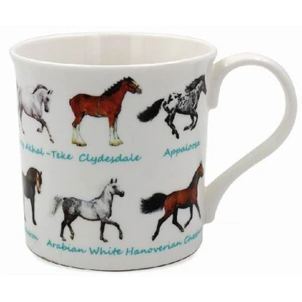 Ceramic Mug | Horses | 1 Piece - 12x8x9 cm