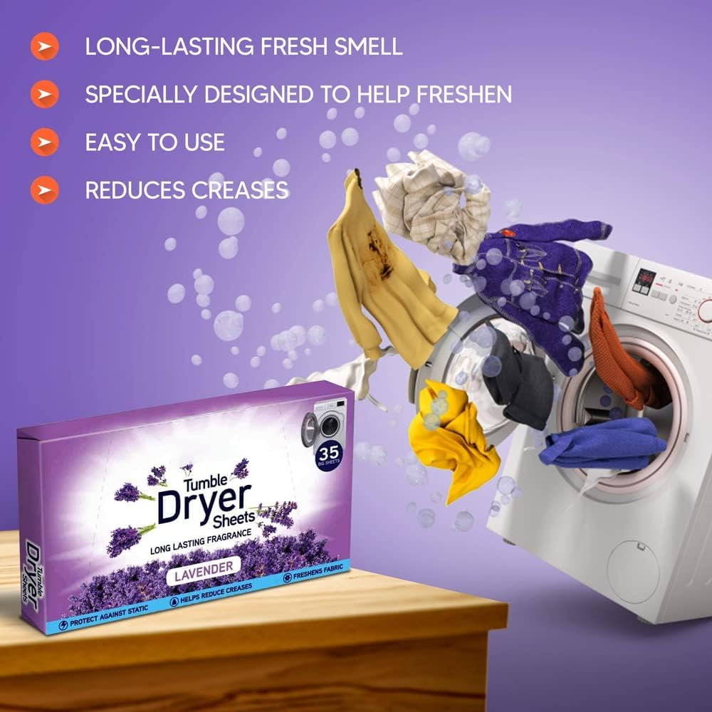 Swirl Lavender Tumble Dryer Sheets, 3 x 35 Sheets