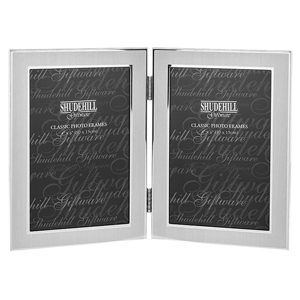 Shudehill 4x6 Double Matt Silver Plated Photo Frame