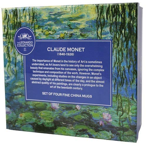 Lesser & Pavey Monet Fine China Mugs, Set of 4, 300ml