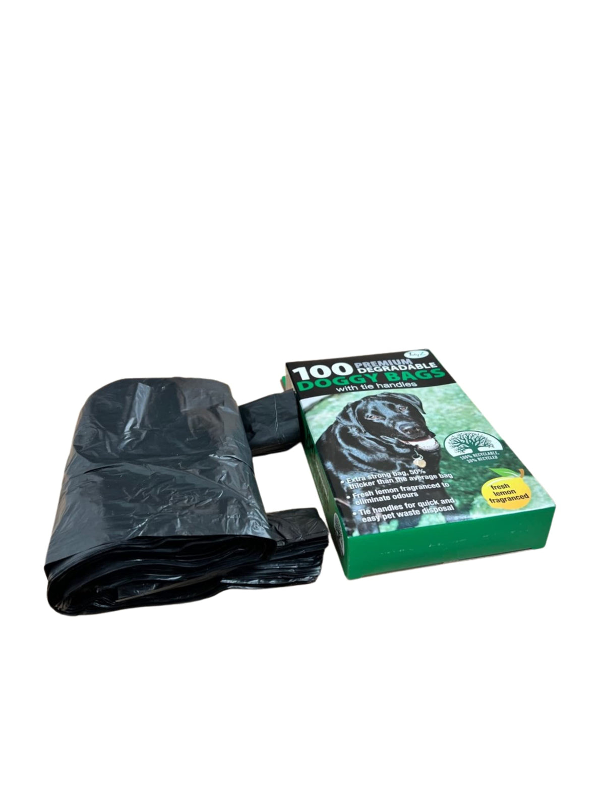 Tidyz Fragranced Black Dog Poo Bags, 2 x Box of 100