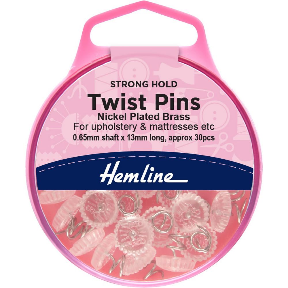 Hemline 13mm Upholstery Twist Pins, 30pcs, H710