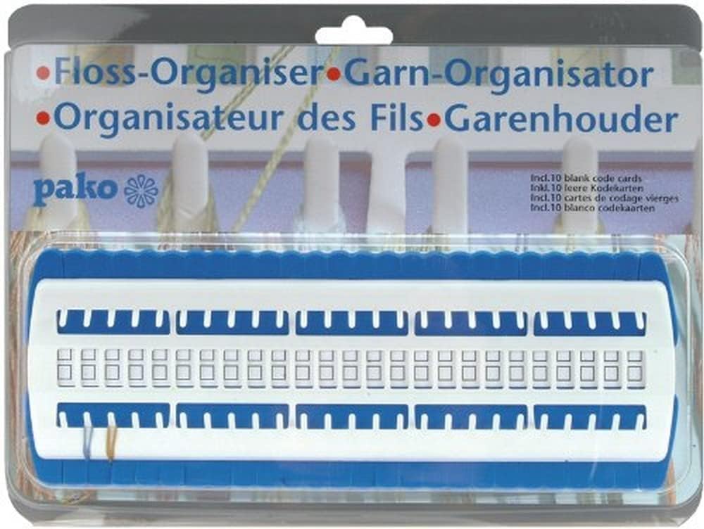 Pako Floss Organiser for Embroidery Thread, with 10 Blank Code Cards