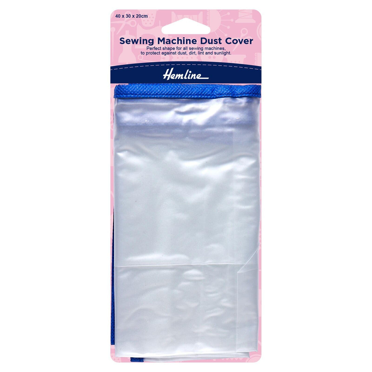 Hemline H191 PVC Sewing Machine Dust Cover | 40x30x20cm (16x12x8in)