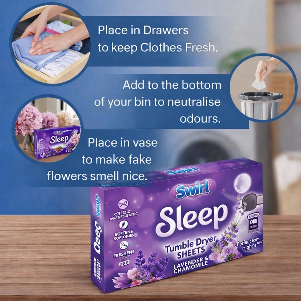 Tumble Dryer Sheets, Lavender & Chamomile, 105 Sheets
