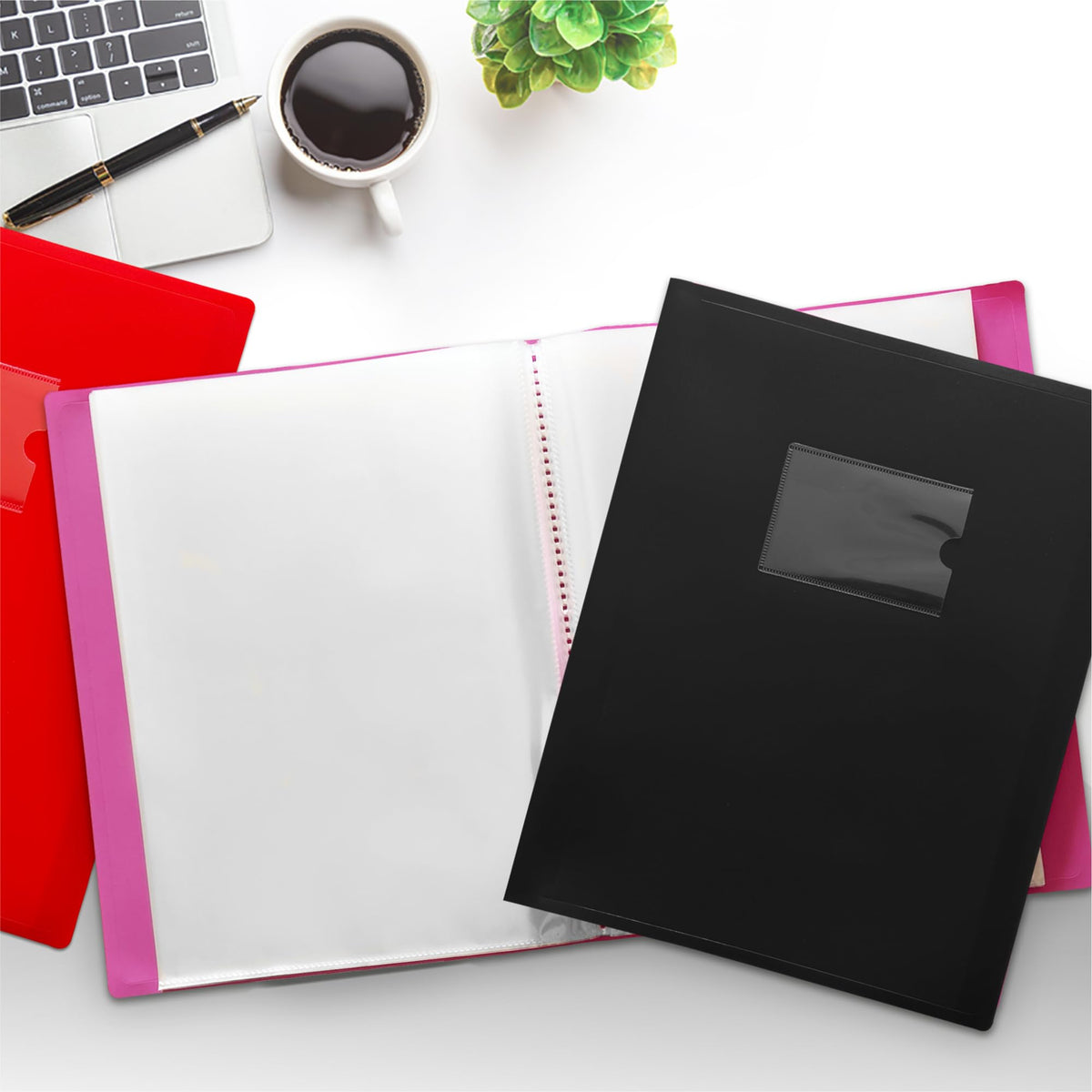 A4 Black Flexible Cover 10 Pocket Display Book