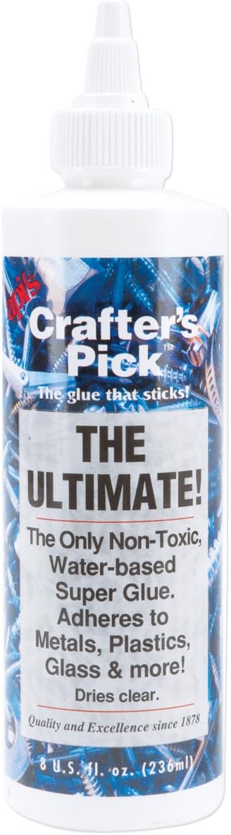 API Crafter's Pick Ultimate Glue, 8-Ounce, White, Water-Based, Super Glue