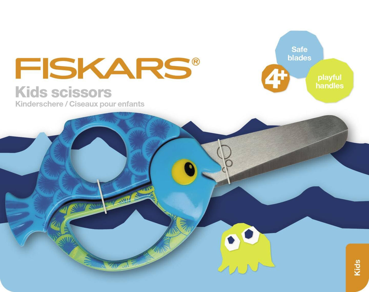 Fiskars Children's Animal Scissors with Fish Motif, from 4 Years