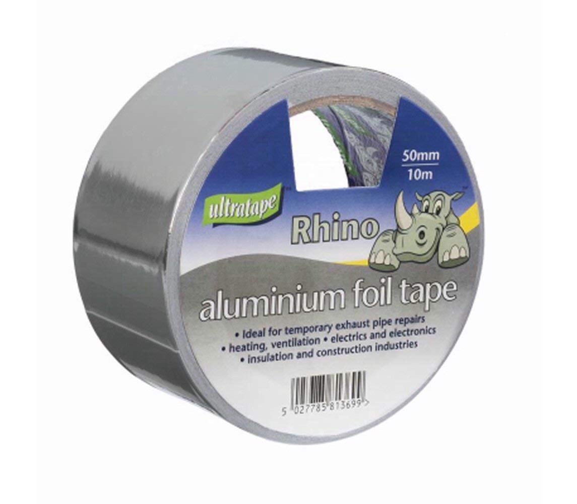 Self Adhesive Aluminium Foil Tape, Silver, 50mm x 10m