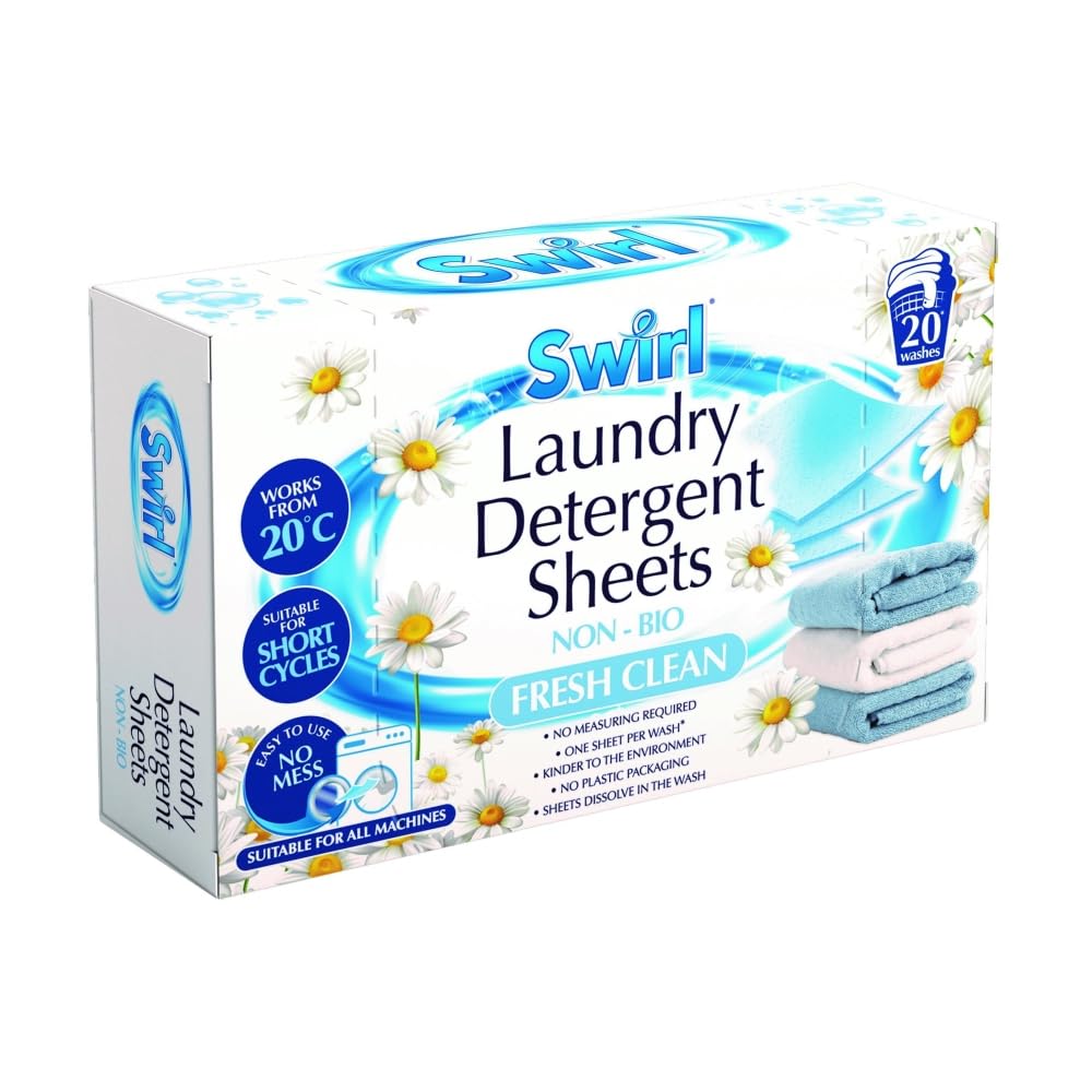 SWIRL Laundry Detergent Sheets Fresh Clean