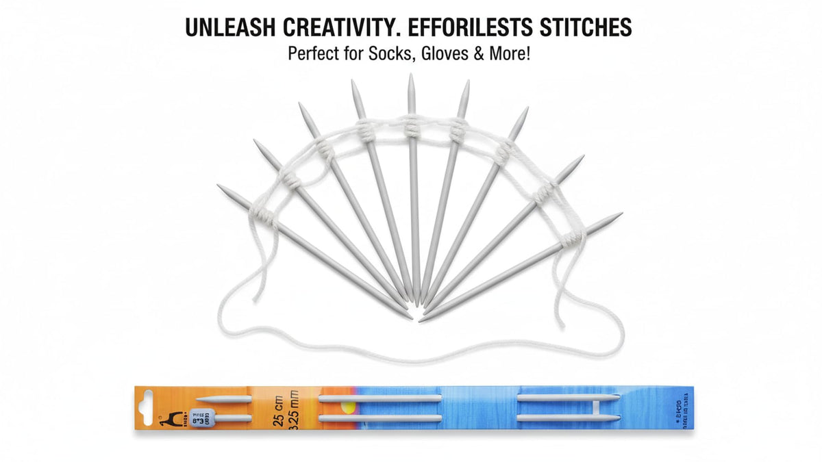 Knitting Pins 25cmx3.25mm Aluminium