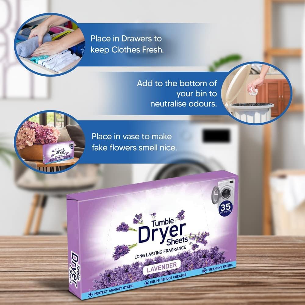 Swirl Lavender Tumble Dryer Sheets, 3 x 35 Sheets