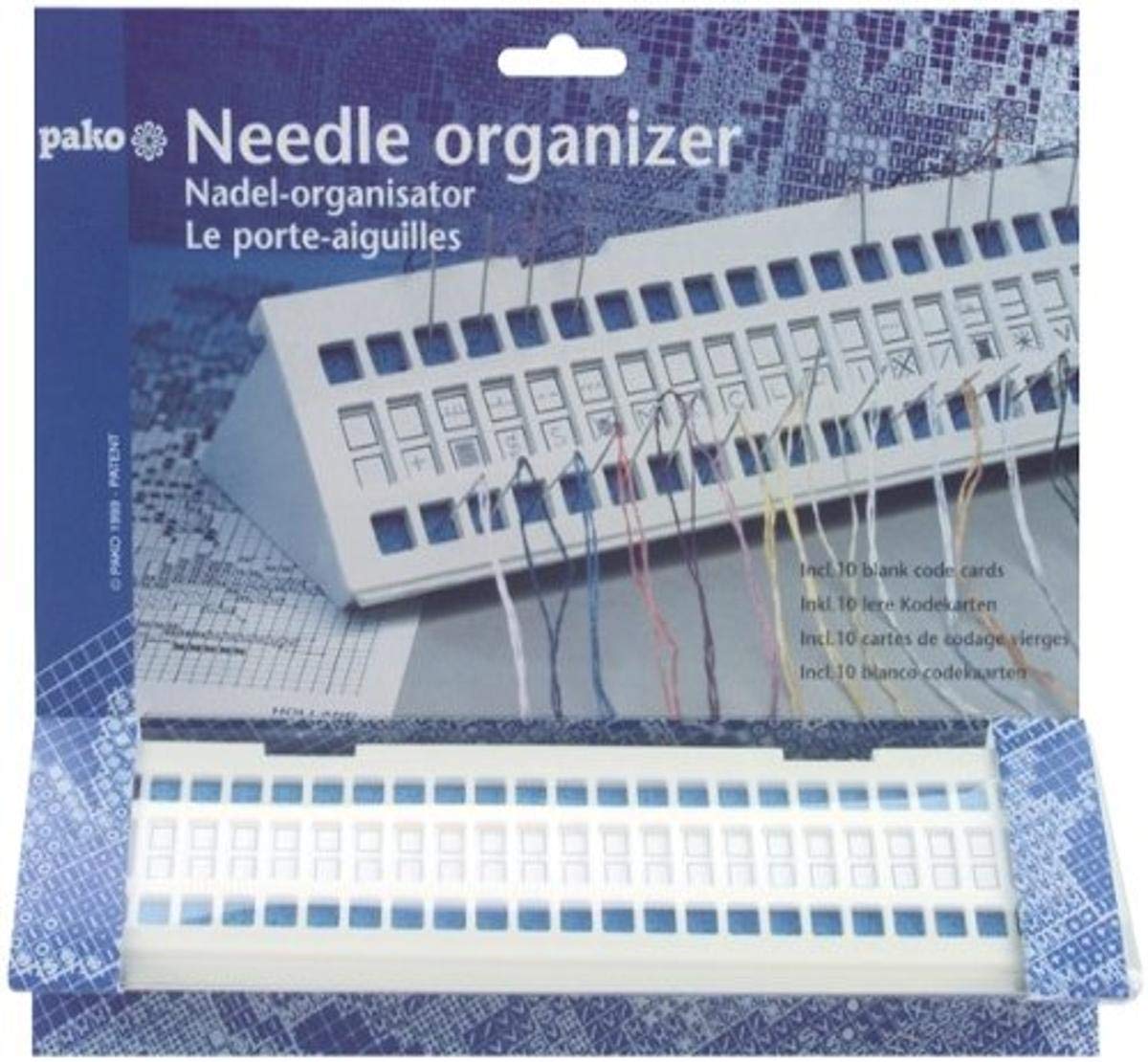 Pako Needle Organiser for Embroidery Needles, with 10 Blank Code Cards