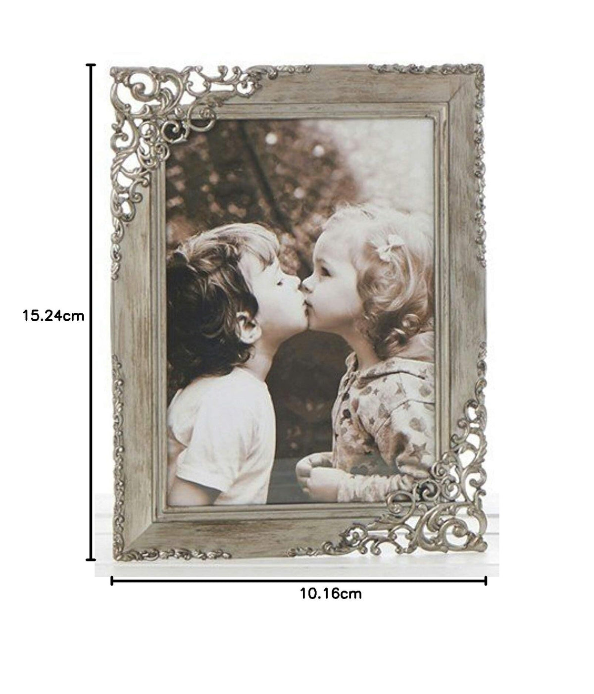 Shudehill Lace Rustic Steel Grey Picture Frame for 6" x 4" photograph