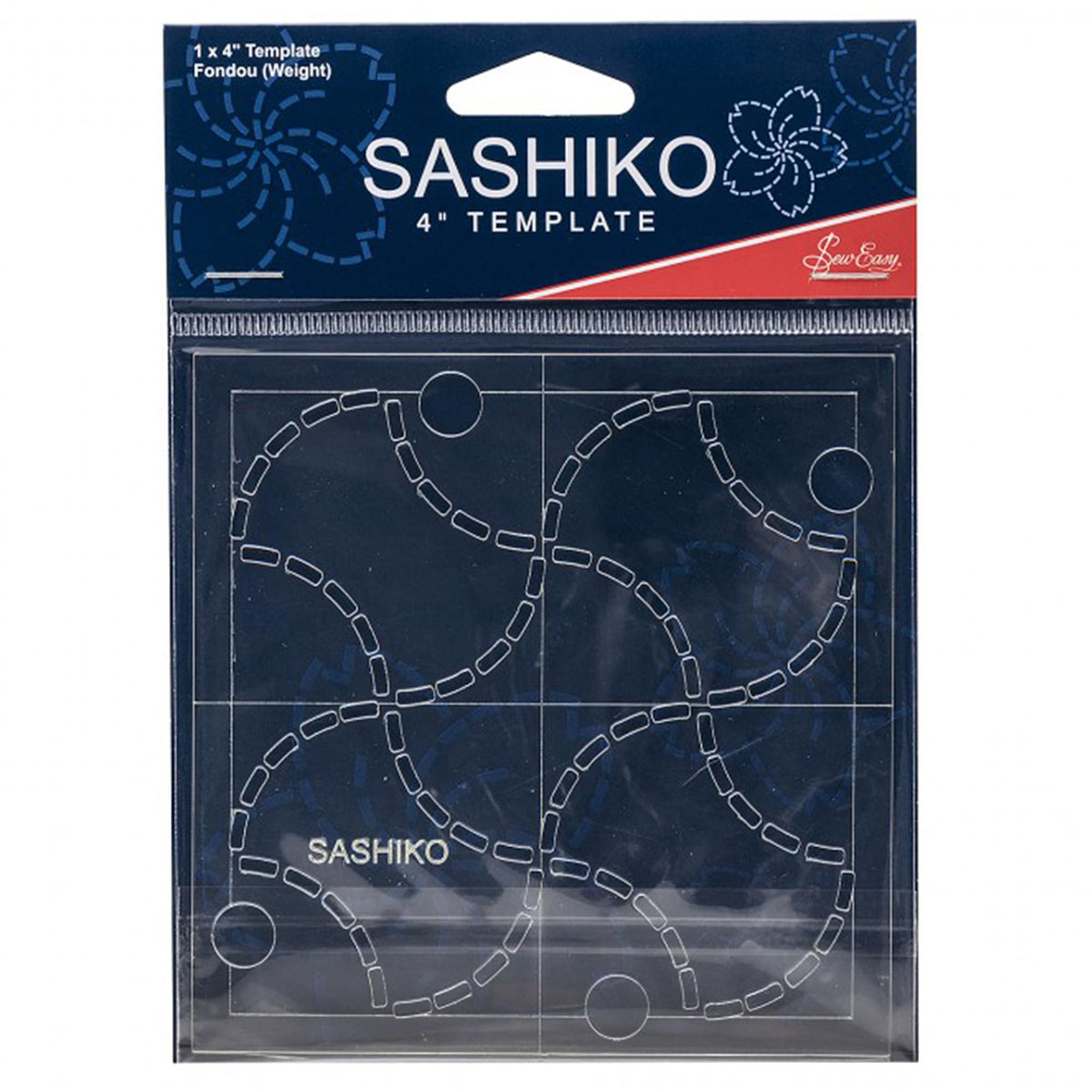 Sew Easy 4” Sashiko Template, Fondou (Weights)