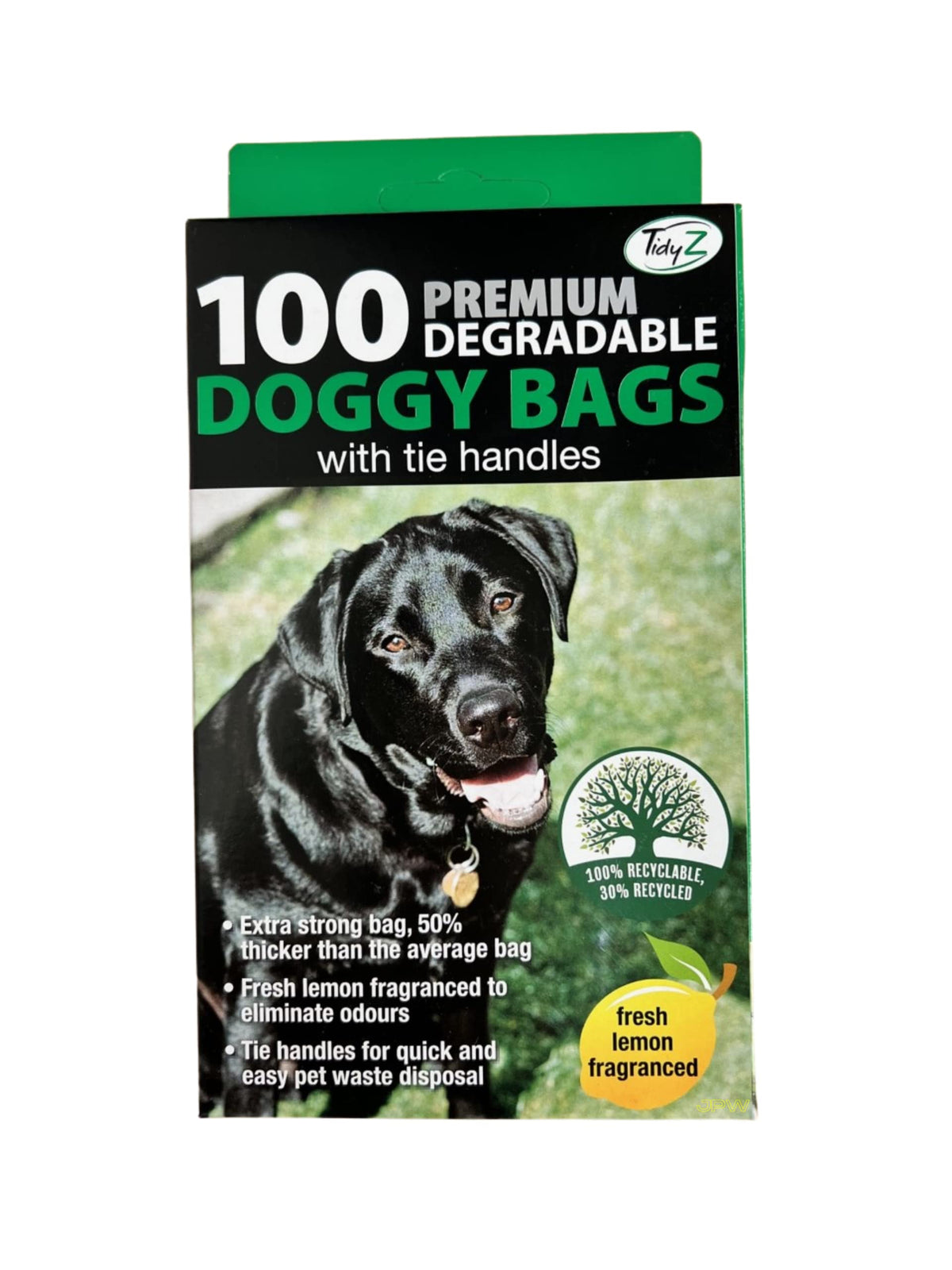 Tidyz Fragranced Black Dog Poo Bags, 2 x Box of 100