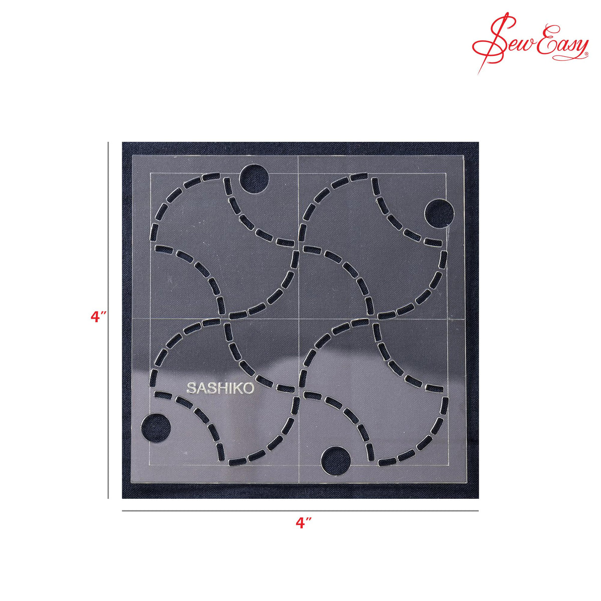 Sew Easy 4” Sashiko Template, Fondou (Weights)