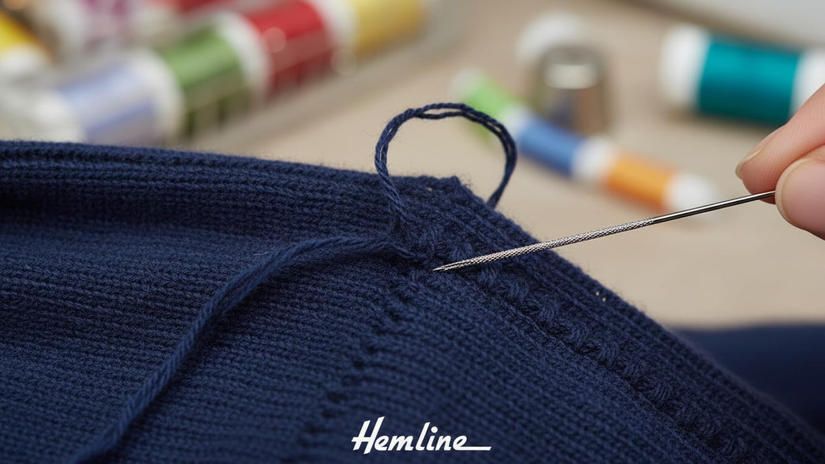 Hemline H247 Snag Repair Needle with Sticky Shank, 8cm