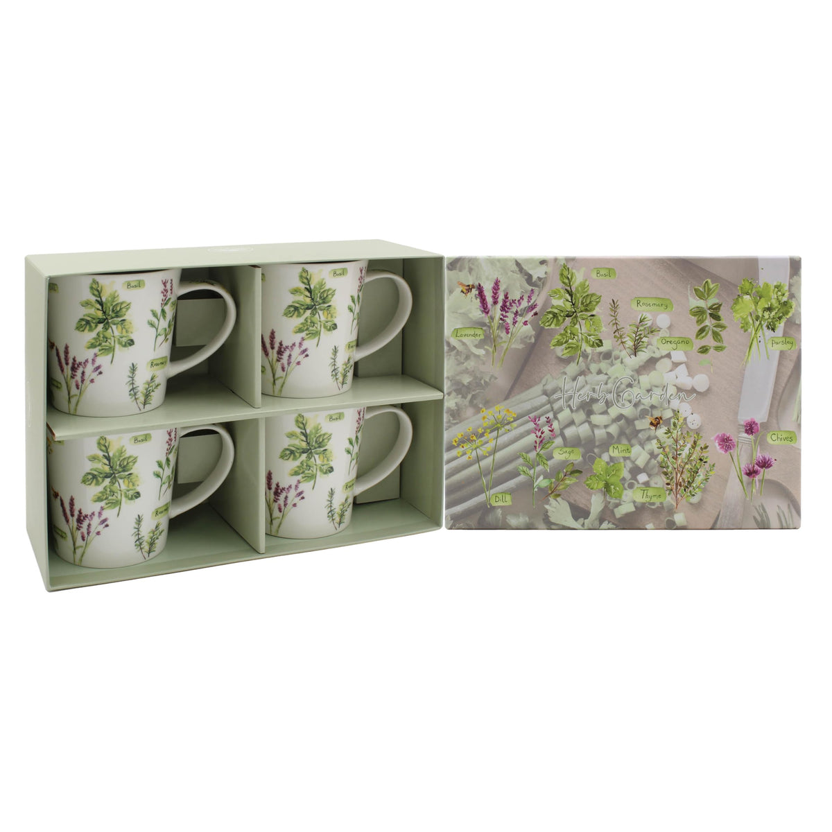 The Leonardo Collection Jennifer Rose Herb Garden Mugs Set of 4