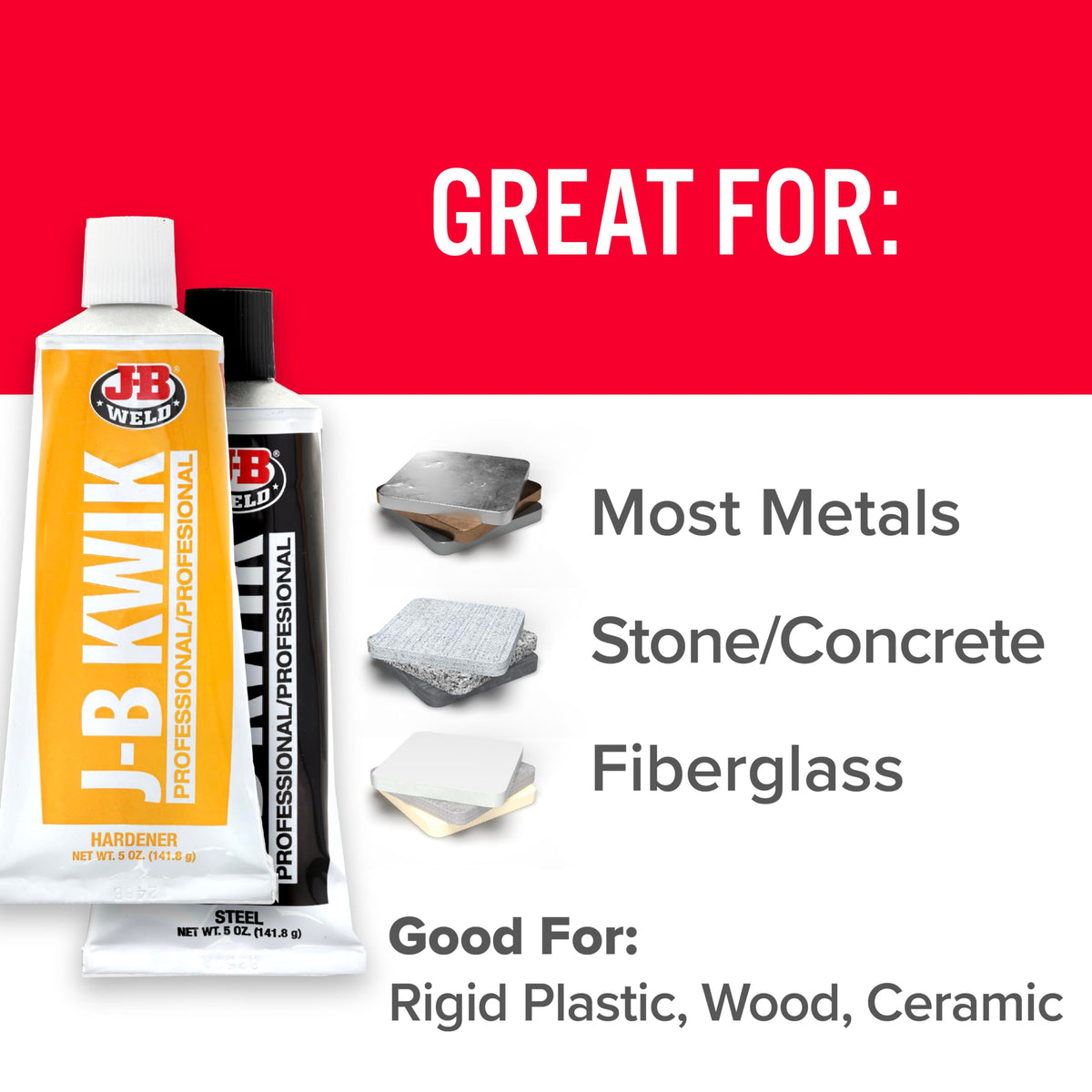 J-B Weld 8271 KwikWeld Steel Reinforced Epoxy, Dark Grey, 2 x 5oz
