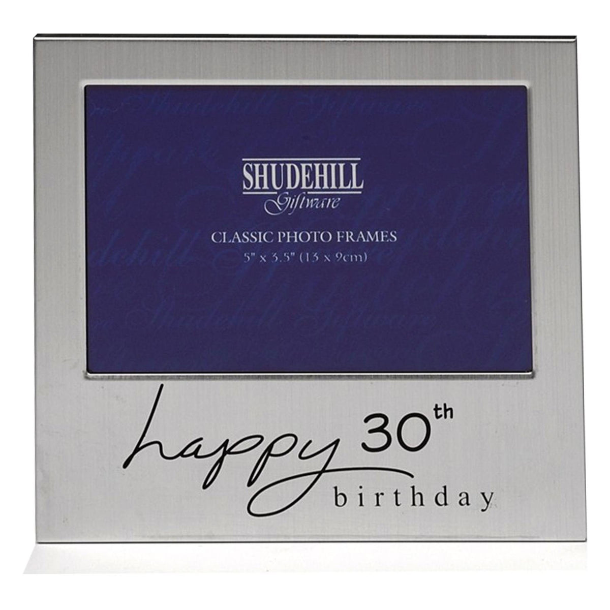 Shudehill 5" x 3" Happy 30th Birthday Photo Frame, Silver