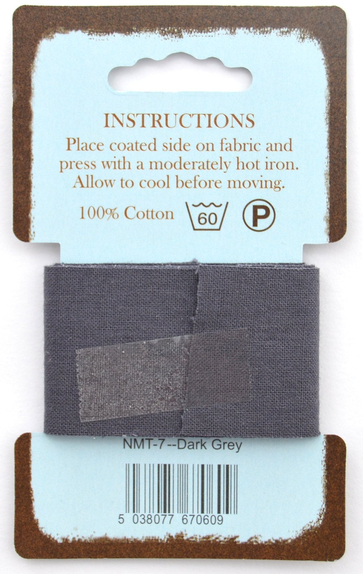 Nortexx Iron On Fabric Repair Tape, Dark Grey