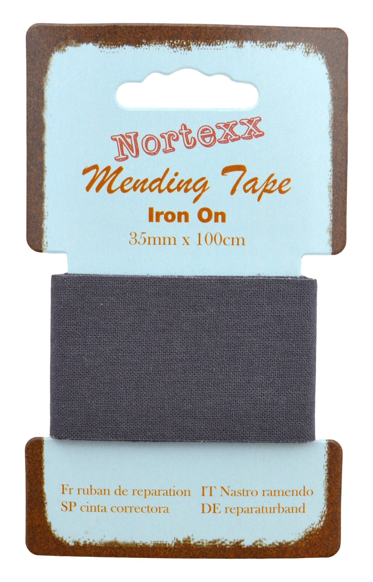 Nortexx Iron On Fabric Repair Tape, Dark Grey