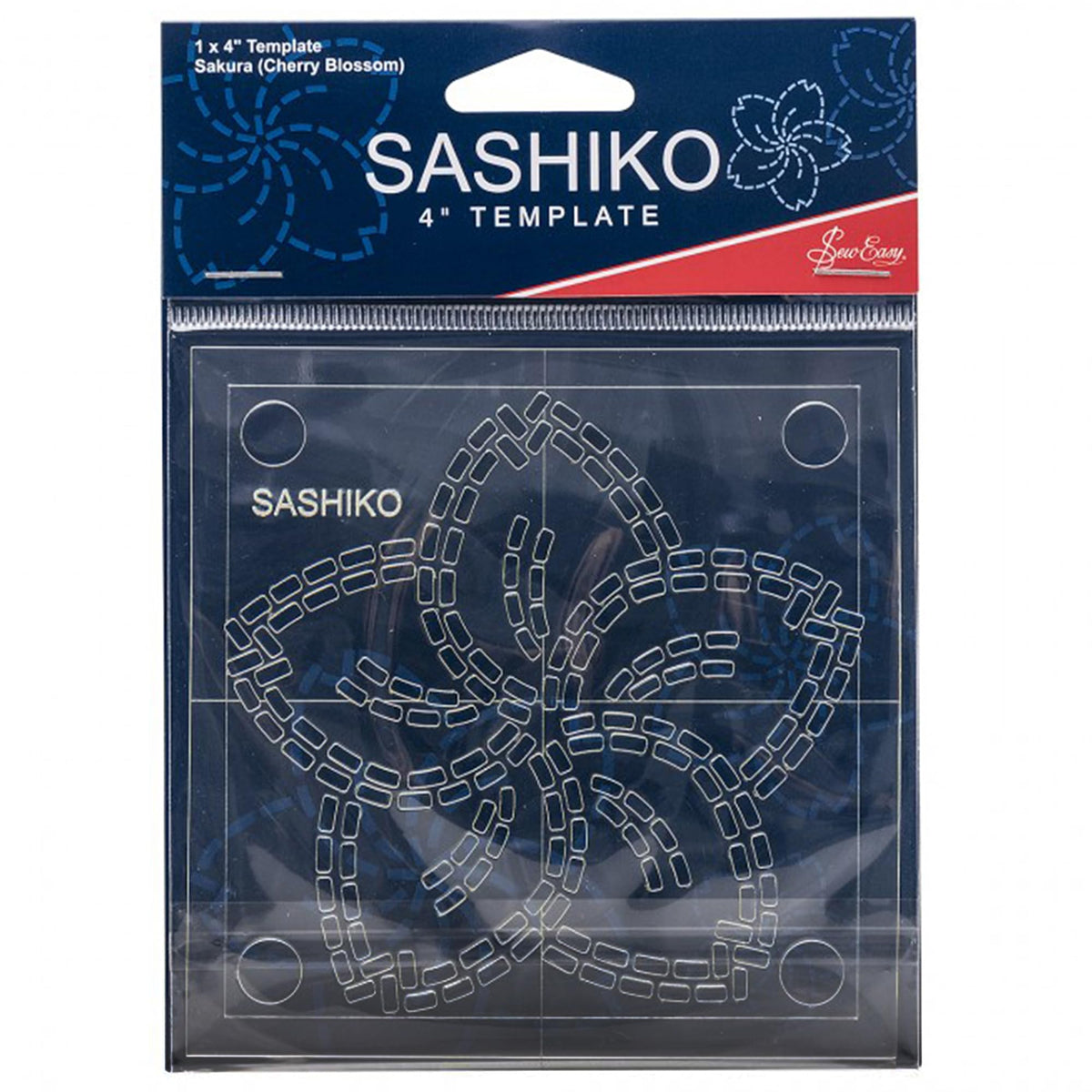 Sew Easy 4” Sashiko Template, Sakura (Cherry Blossom)