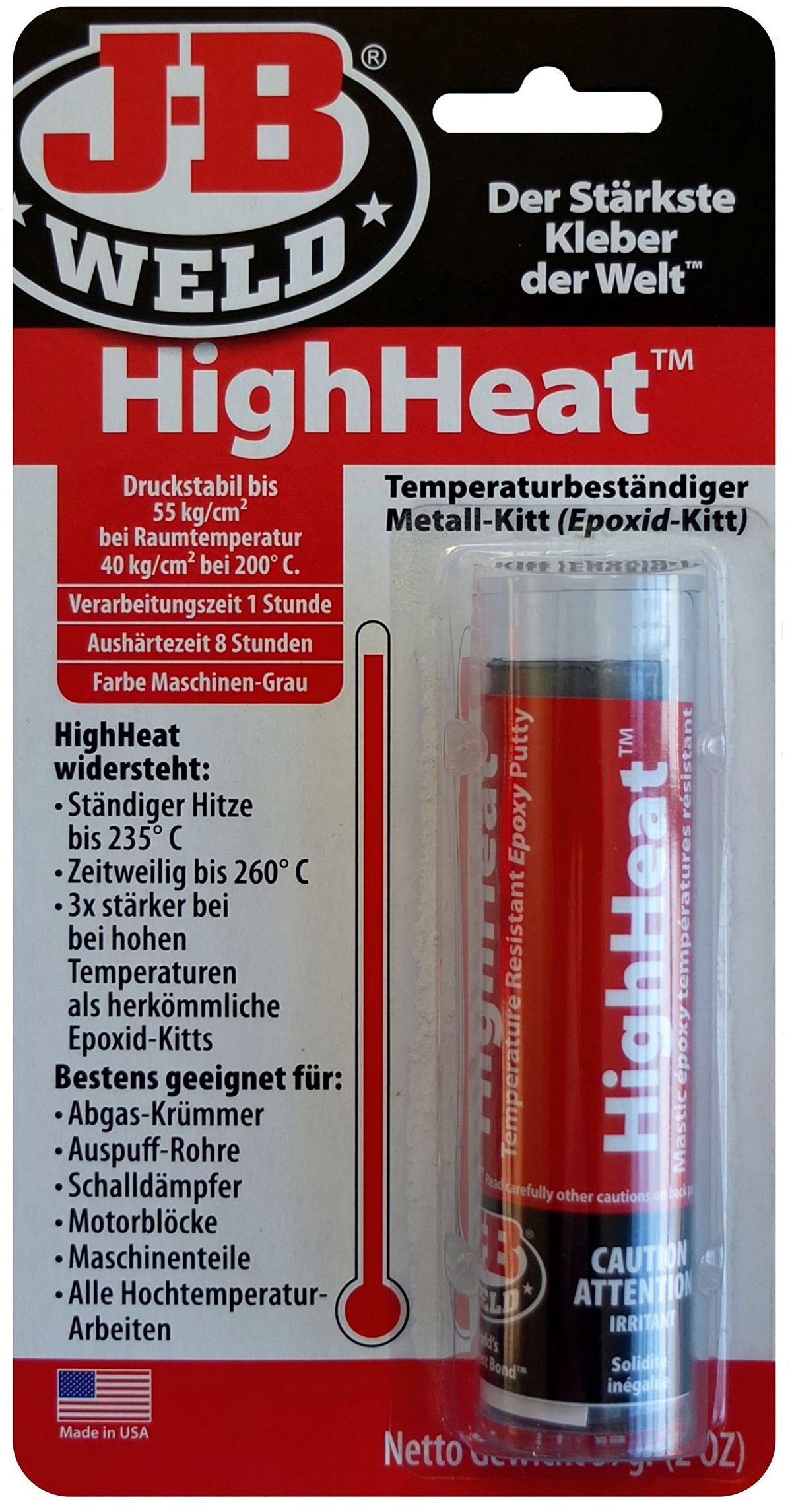 J-B Weld 8297 HighHeat Heat Resistant Epoxy Metal Putty