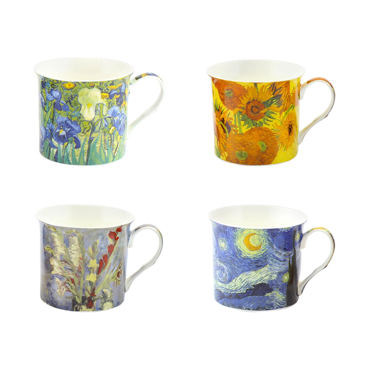 Leonardo Collection Van Gogh Porcelain Mugs, Set of 4, 330ml