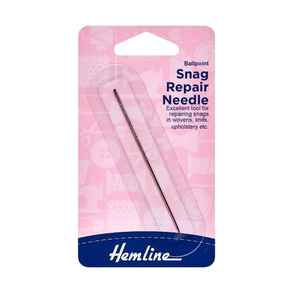 Hemline H247 Snag Repair Needle with Sticky Shank, 8cm