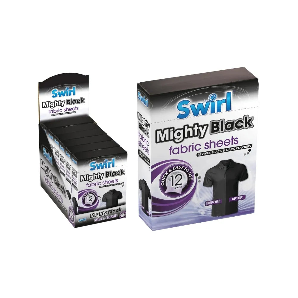 Mighty Black fabric Sheets x 12