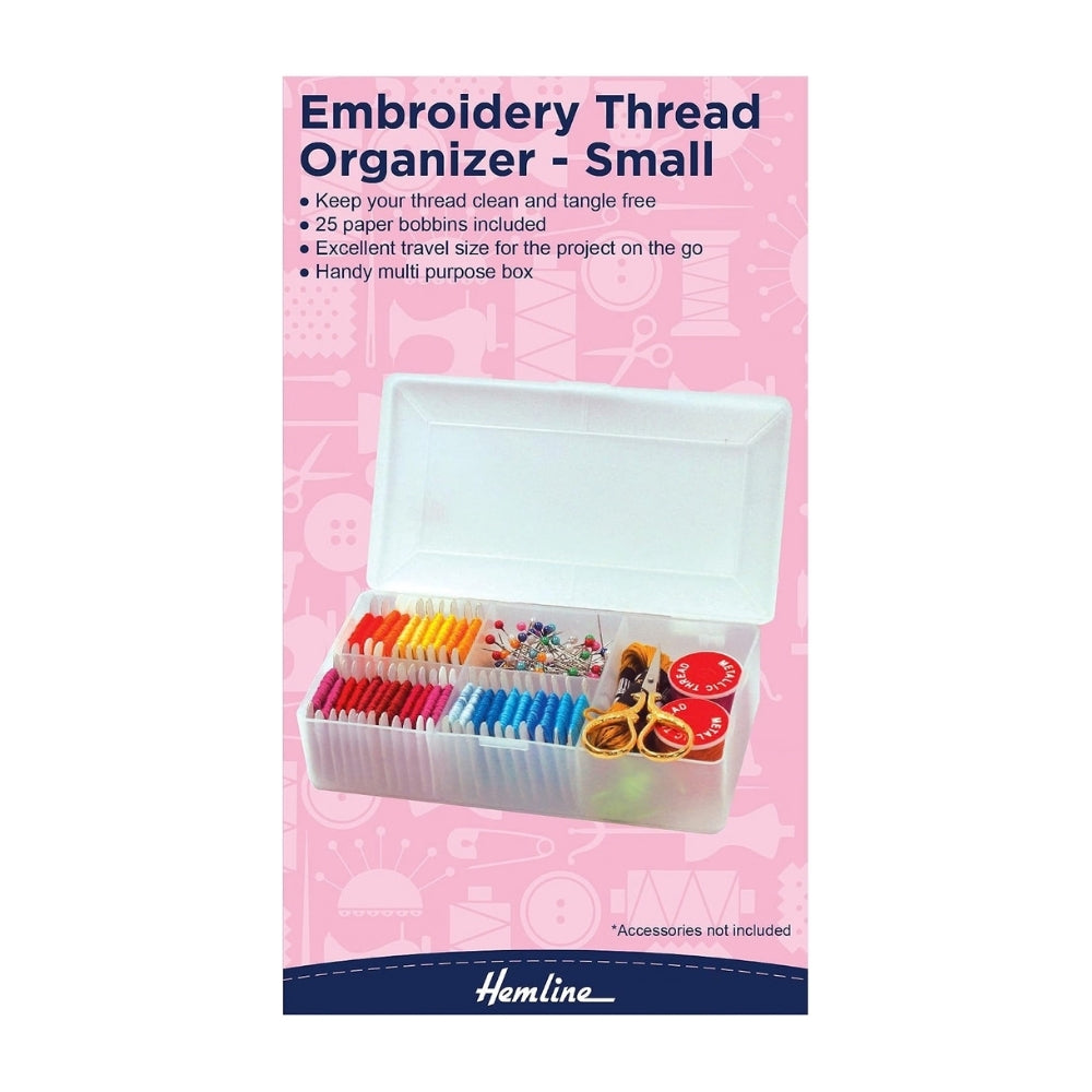 Hemline Small Plastic Embroidery Floss Box