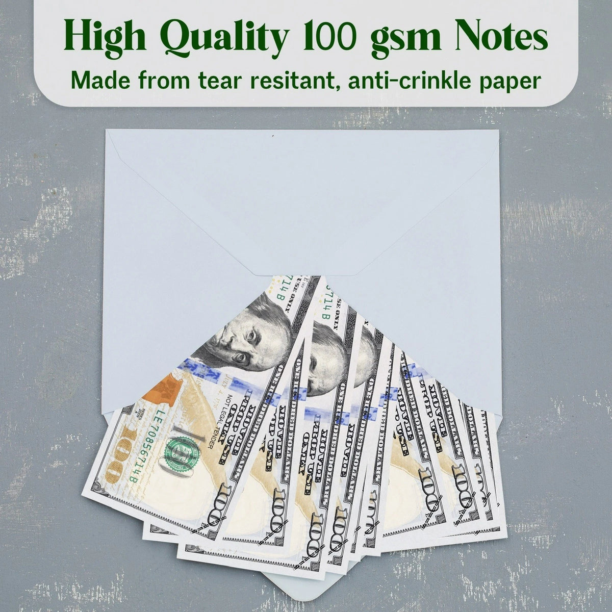 Black Cannon Money Gun Toy with 100 Dollar-Style Notes – Cash Spray Party Gun